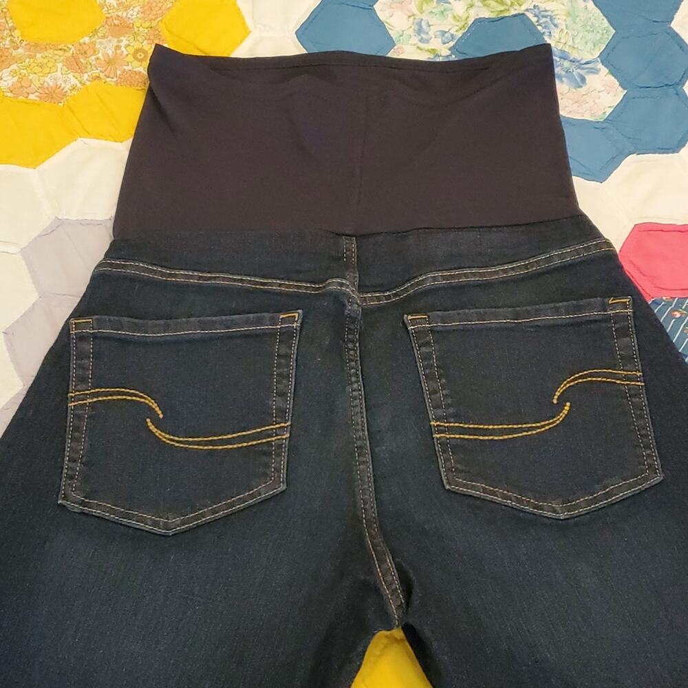 Levi's Signature Women's Size Large Maternity Slim Boyfriend Blue Denim Jeans - Picture 3 of 7
